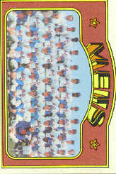 1972 Topps Baseball Cards      362     New York Mets TC